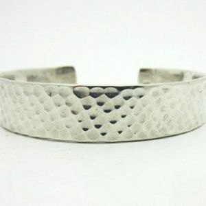 Silpada 925 Sterling hammered bangle cuff bracelet